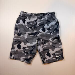 Nike Men's Camo Essential Swim Trunks Volley Shorts Gray/Black